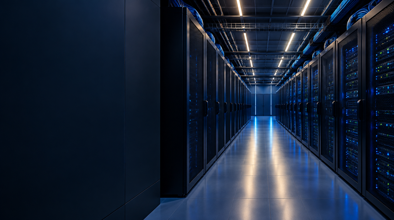 Conceptual image of modern data centre infrastructure